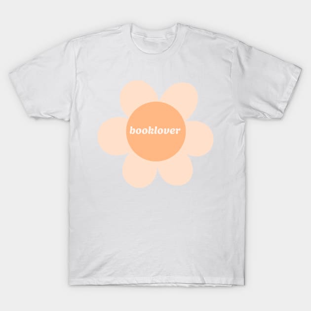 Booklover daisy flower design orange/yellow T-Shirt by loulou-artifex